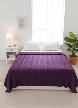 Покрывало вязаное Zeynd Home 200х220 Lila