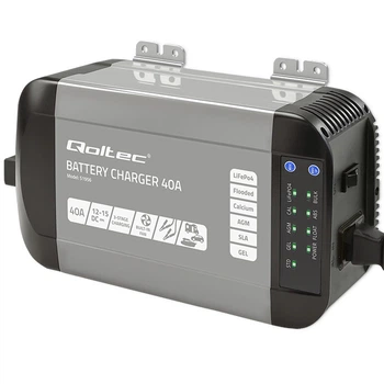 Зарядний пристрій Qoltec Smart Monolith charger for LiFePO4 AGM GEL SLA 40A 12V (5901878519562)
