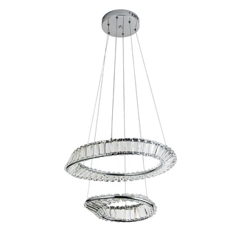 Люстра підвісна кришталева, LED кільця Levistella 799L8801 (500+350) CH хром