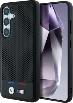 Панель BMW Tricolor Stripe MagSafe для Samsung Galaxy S25 Black (3666339448790)