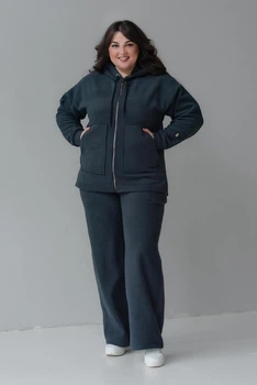 Спортивный костюм на флисе женский Olis-Style Регги-Лэйба 62 Графитовый (ROZ660106329)