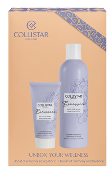 Набір Collistar Xmas 2025 Benessere Fico e Glicine Молочко-крем для душу 250 мл + Рідке масло для тіла 50 мл (8015150009591)