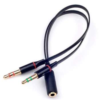 Розділювач Аудіо виходу Aux 3.5mm (Female) to 2Aux 3.5mm (Male) Чорний 73805