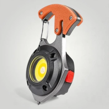 LED фонарь W5143 с линзой, 7 режимов, Type-C, карабин и набор бит