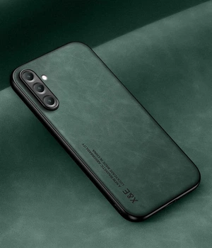 Кожаный чехол XnE Samsung Galaxy S25 FE S731 с металлической вставкой Green (43383-08)