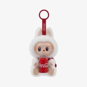 М'яка іграшка - брелок Labubu Coca-Cola Лабубу білий з банкою коли
