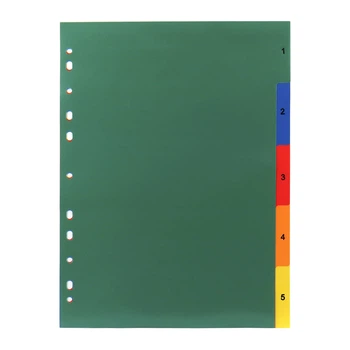 Індекс-роздільник А4 цифри 1-5 KLERK