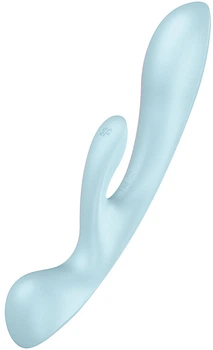 Вибратор-кролик Satisfyer Triple Oh Голубой (4061504018225)