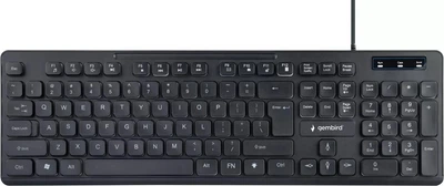 Klawiatura przewodowa Gembird Multimedia Keyboard USB Black (KB-UML-02)