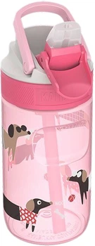 Butelka na wodę z tritanu Kambukka Lagoon kids Diva Dogs 400 ml Jasnoróżowa (11-04056) (5407005144367)