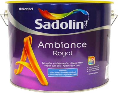 Farba do ścian i sufitów Sadolin Ambiance Royal głęboko matowa akrylowa Bezbarwna BC 9.3 l 5329432 (4740182260309)