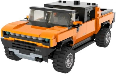 Samochód-klocki Rastar Bricks Hummer EV 1:30 Pomarańczowy 4540088 (6930751322899)