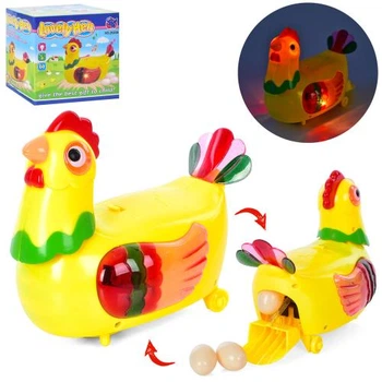 Курица несет яица, 17см, музыкальная на батарейках 20259