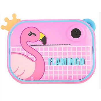 Детский фотоаппарат мгновенной печати YT008 PINK FLAMINGO с поддержкой microSD card, 3У