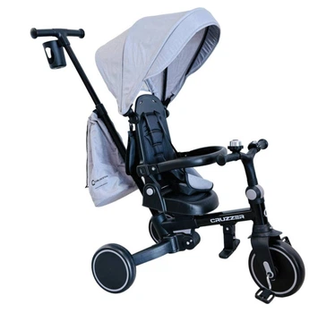 Велосипед Беговел трансформер Tri-cycle Cruiser Milano 002 with bag, Сірий