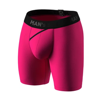 Чоловічі анатомічні боксери з бавовни, Anatomic Long 2.0, Black Series, малиновий S BST140-12