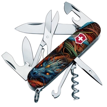 Ніж складаний, мультитул Victorinox Climber Zodiac (91мм, 14 функцій), сапфір. дракон 1.3703.Z3260p