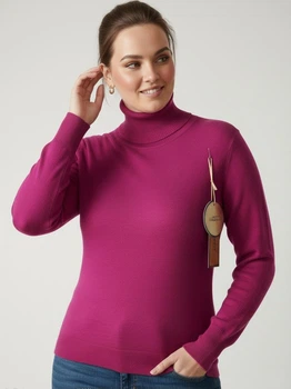 Гольф Milano батал горло-відворот XL/XXL (52-54) Фуксія