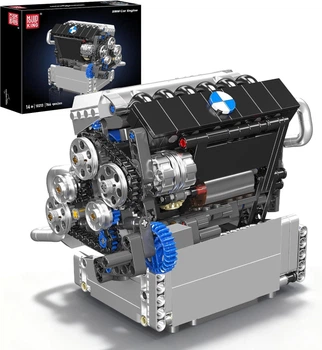 Конструктор двигатель BMW S55 Inline-6 Engine Mould King 10213 моторизованный детский мотор, 744 деталей