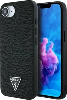 Панель Guess Grained Triangle with MagSafe для Apple iPhone 16e Black (GUHMPSE4PGTSPSK)