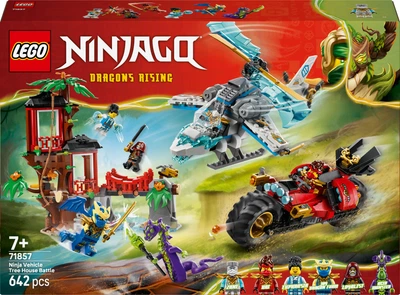 Конструктор LEGO Ninjago Автомобильная битва ниндзя у дома на дереве 642 детали (71857)