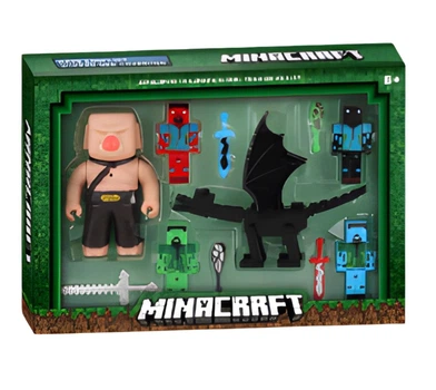 Набір фігурок Minecraft Піглін зі світловими ефектами та інші персонажі (330-5)