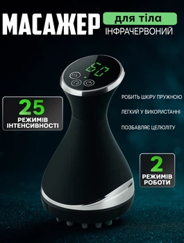 Массажер для тела антицеллюлитный Body Beautifly massager 2000 мАч с подогревом Черный