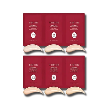Набір пробників кушонів TIRTIR MASK FIT RED CUSHION 6 COLORS KIT (13C/13N/15C,17C/17N/17W)