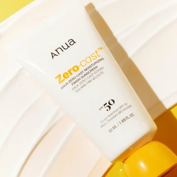 Зволожуючий сонцезахисний крем без білих слідів ANUA Zero-cast Moisturizing Finish Sunscreen SPF50+