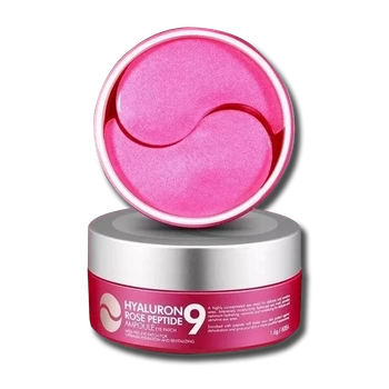 Гідрогелеві відновлюючі патчі з екстрактом рози та пептидами Medipeel HYALURON ROSE PEPTIDE 9 AMPOULE EYE PATCH, 60 шт.