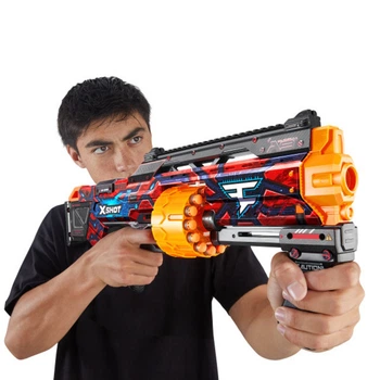 Бластер X-Shot Skins Last Stand FaZe, скорострельный дробовик, детское игровое оружие