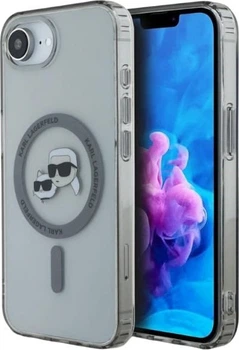 Панель Karl Lagerfeld IML Metal Karl & Choupette Head with MagSafe для Apple iPhone 16e Black (KLHMPSE4HLSKCK)