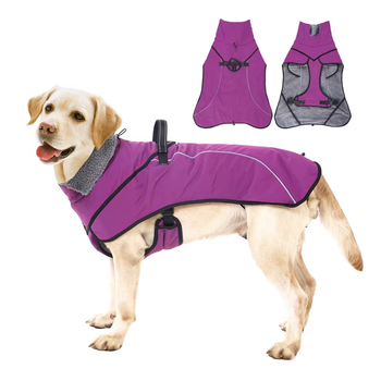 Водонепроницаемое зимнее пальто для собак Wan Talk Purple Dog Coat, S