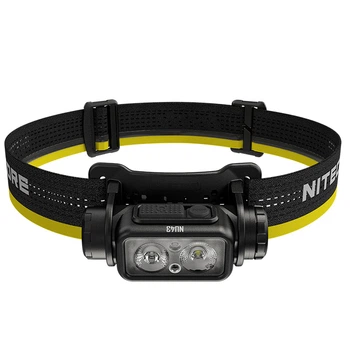 Ліхтар налобний Nitecore NU43 (Білий + Червоний LED, 1400 люмен, 9 режимів, 1x18650, USB-C, датчик наближення)
