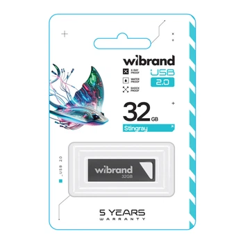 USB флеш-накопичувач Wibrand 32gb Stingray Сірий