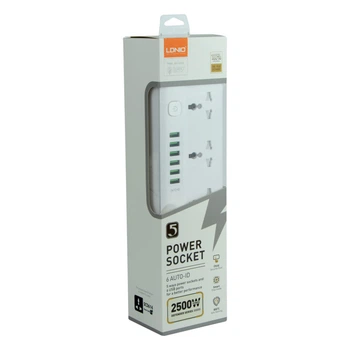 Мережевий Подовжувач LDNIO SC5614 5 socket / 6 USB Колір Білий