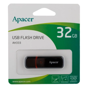 USB флеш-накопичувач Apacer AH333 32gb Чорний