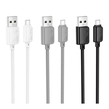 Кабель USB Hoco X113 Micro 2.4A Колір Сірий