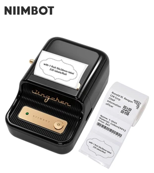 Принтер этикеток стикеров Niimbot B21 Black, термопринтер + рулон этикеток (230 шт)