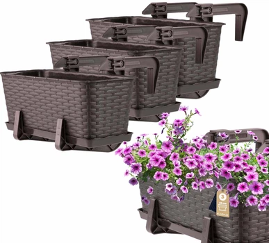 Skrzynka balkonowa z uchwytami Kadax Castro K8199 3 szt