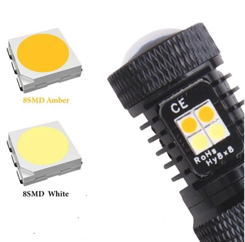 Дневные ходовые огни с функцией поворота Autoexpect 16SMD 3030 Белый Жёлтый 12V (91190)