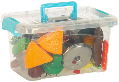 Ігровий набір KIK Овочі і фрукти для нарізання з посудом та аксесуарами 36 елементів (5903039755772)