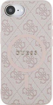 Etui plecki Guess 4G Ring Classic Logo MagSafe do Apple iPhone 16e Pink (GUHMPSE4G4GFRP)