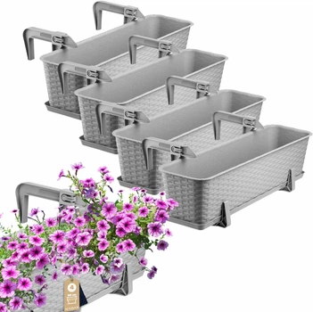 Skrzynka balkonowa z uchwytami Kadax Castro K8214 4 szt