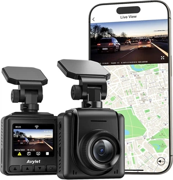 Видеорегистратор Avylet A1/ 2К / 170° / GPS / Wi-Fi / Черный