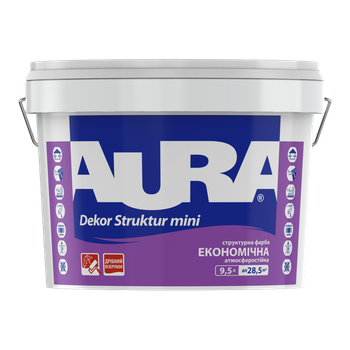 Фарба структурна акрилатна Aura Dekor Struktur Mini Біла 14.8 кг