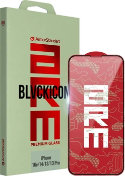 Защитное стекло для смартфона Apple iPhone 16e/14/13/13 Pro ArmorStandart Corning Black Icon Black (ARM79553)