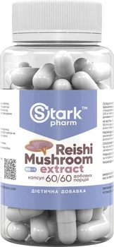 Екстракт гриба рейші Stark Pharm Reishi Mushroom Extract 600 мг, 40% полісахаридів 60 капсул (25170)
