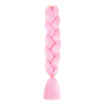 Канекалон Jumbo Braid однотонный светло розовый коса длинна 60 см Вес 100 грам Термостойкий А16