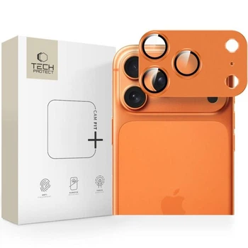 Защитное стекло на камеру Tech-Protect CamFull Fit+ для iPhone 17 Pro Max - Cosmic Orange